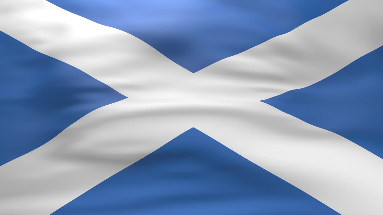 Waving Scotland flag - loop