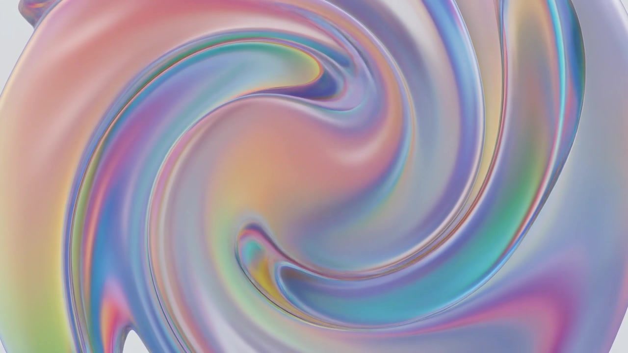 Abstrakt iriserende væskehvirvel-animation