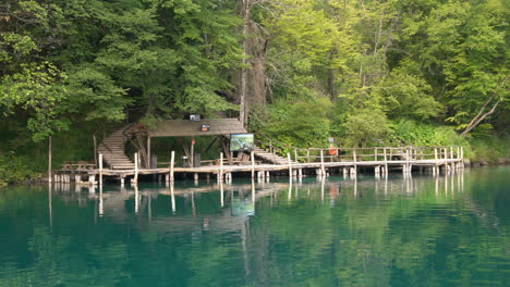 boat travel in plitvice lakes, croatia