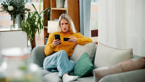 woman worried about online shopping