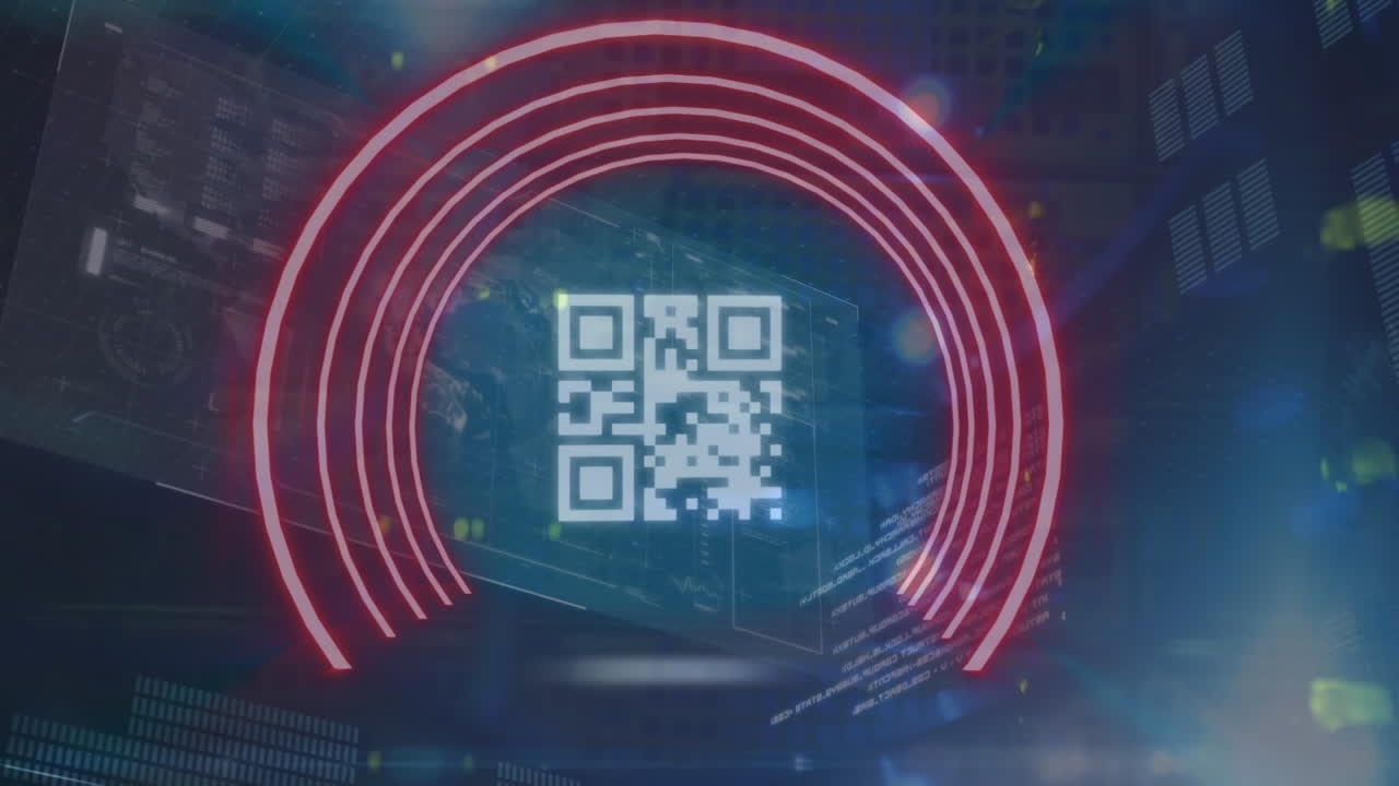 animación del código qr y procesamiento de datos a través del servidor