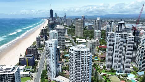 surfers paradise, gold coast, queensland australia, amazing drone views from above of the bustling, beautiful coastal city