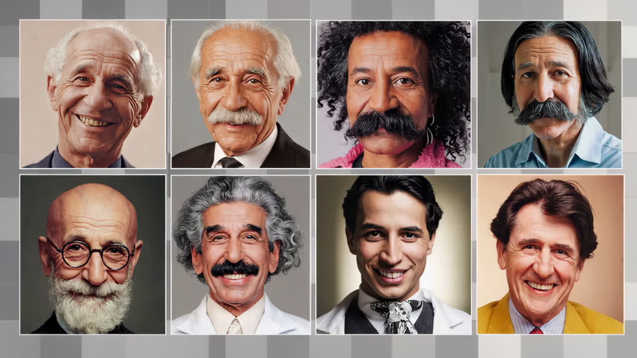 Portraits of Famous Older Men