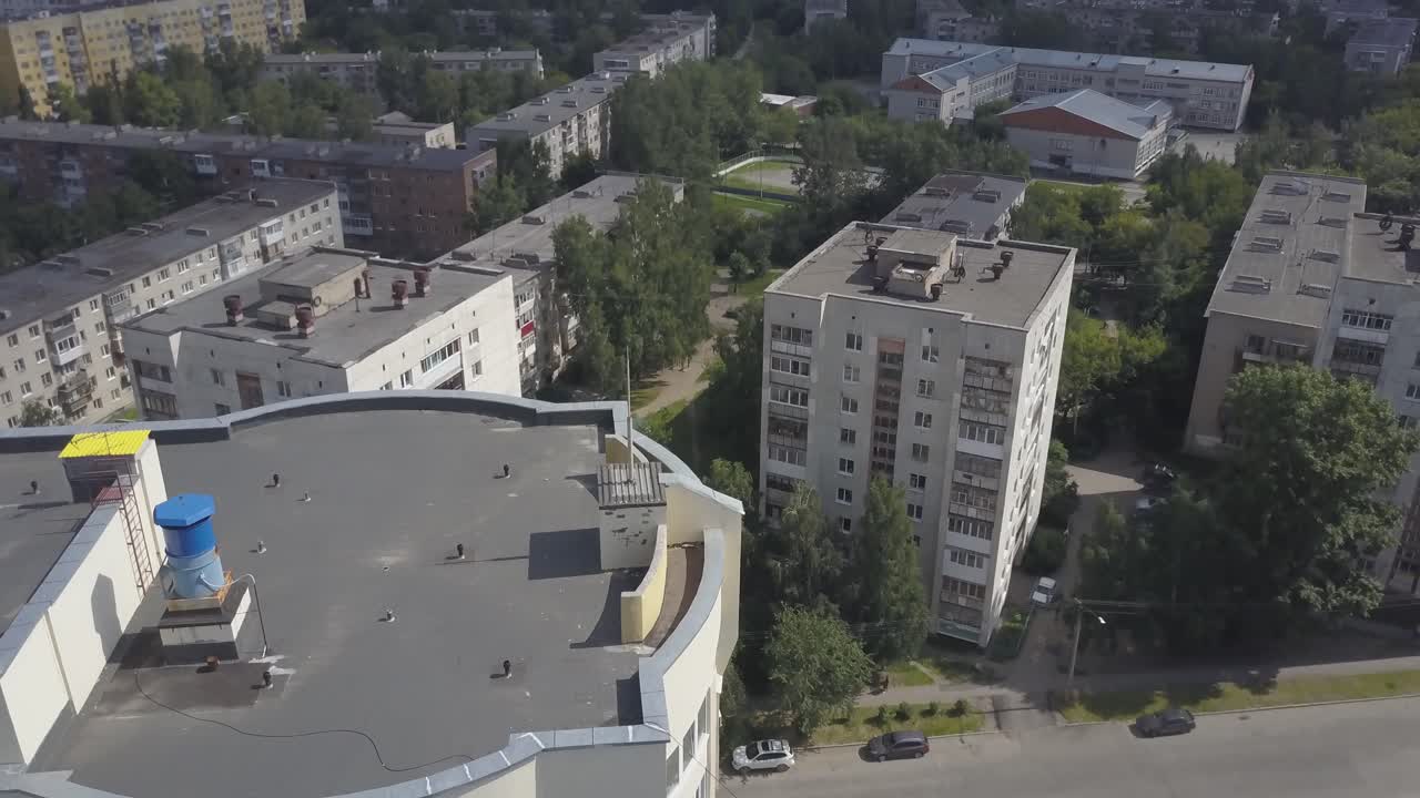 воздушный вид городского жилого района