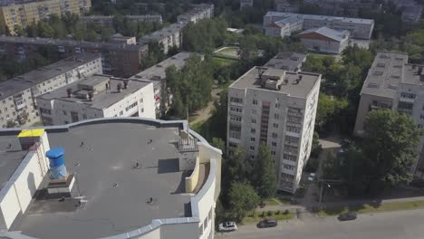 vista aérea de una zona residencial de la ciudad