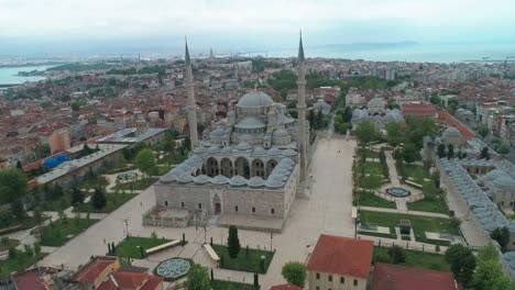 la mezquita fatih, imágenes de aviones no tripulados de estambul, jk01