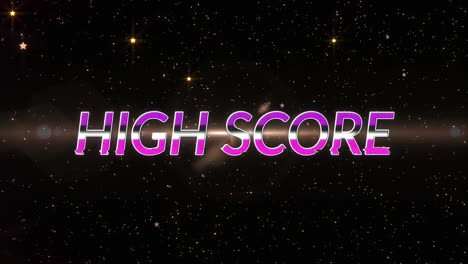 Animation-Des-Highscores-Mit-Sternen-Und-Bewegtem-Lens-Flare-Vor-Schwarzem-Hintergrund