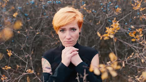 Portrait-of-sad-tired-woman-looking-into-the-camera