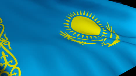 la bandera de kazajstán en 3d