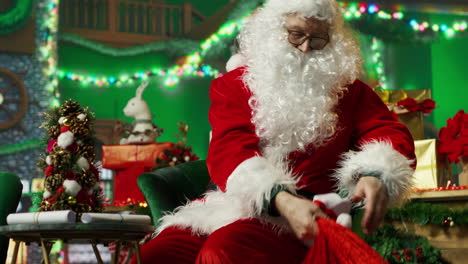 santa claus in a festive christmas scene