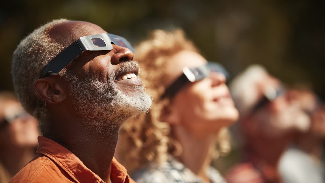 Captivated Audience Gazes Skyward in Anticipation of Celestial Event, Excitement and Awe Marking the Atmosphere During a Unique Astronomical Experience