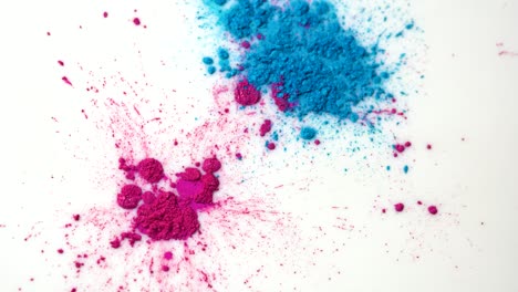 colorful makeup pigment splashes