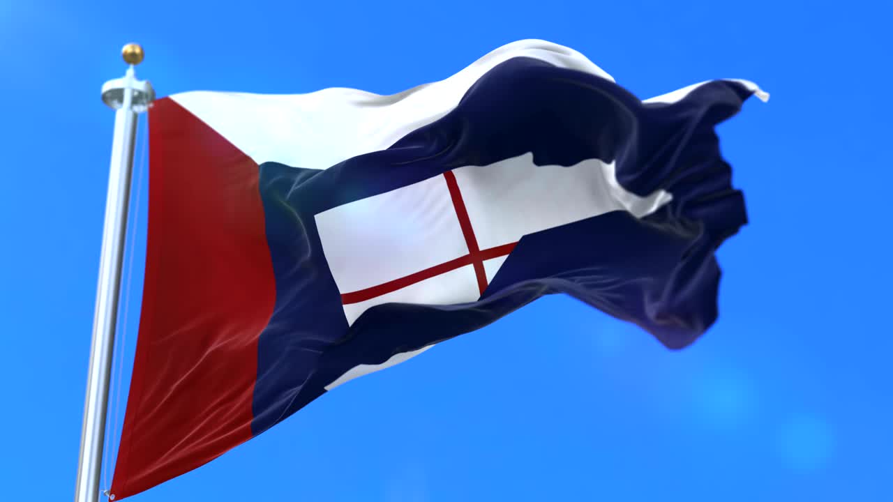 Flag of Lucas county, state of Ohio, in United States - loop