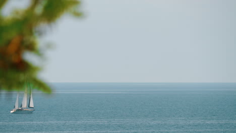 Sailing-yacht-in-quiet-blue-sea