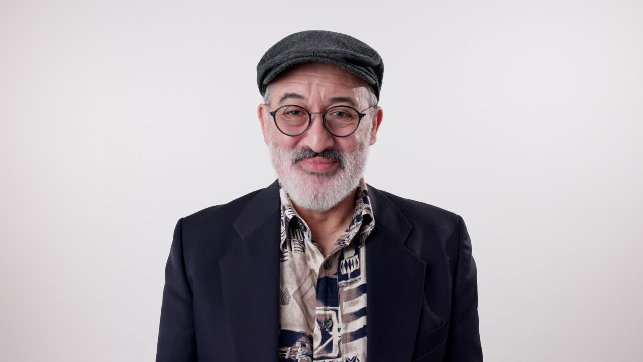 Man in hat and jacket