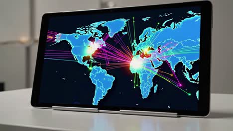 global network visualization on tablet