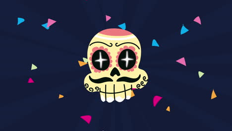 day of the dead sugar skull graphic design