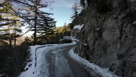 flying over angeles crest highway