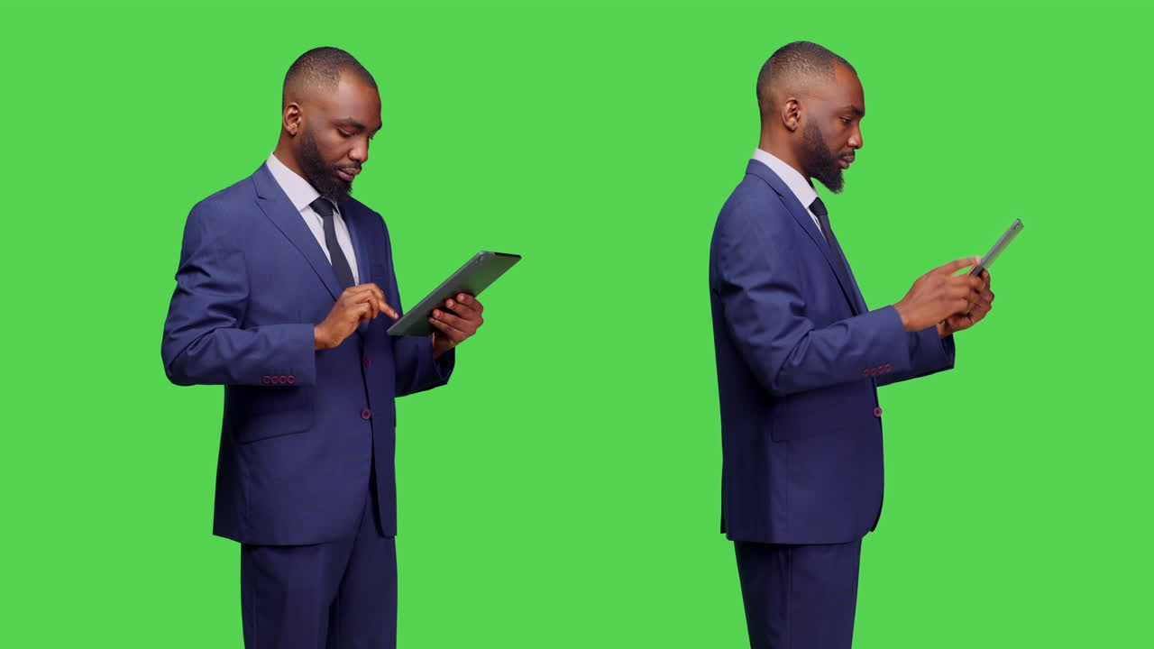 Profissional de negócios usando um tablet