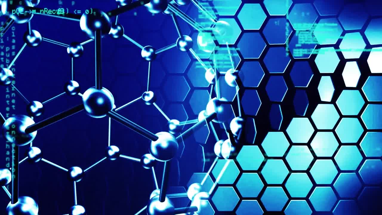 animación del procesamiento de datos científicos y giro del globo