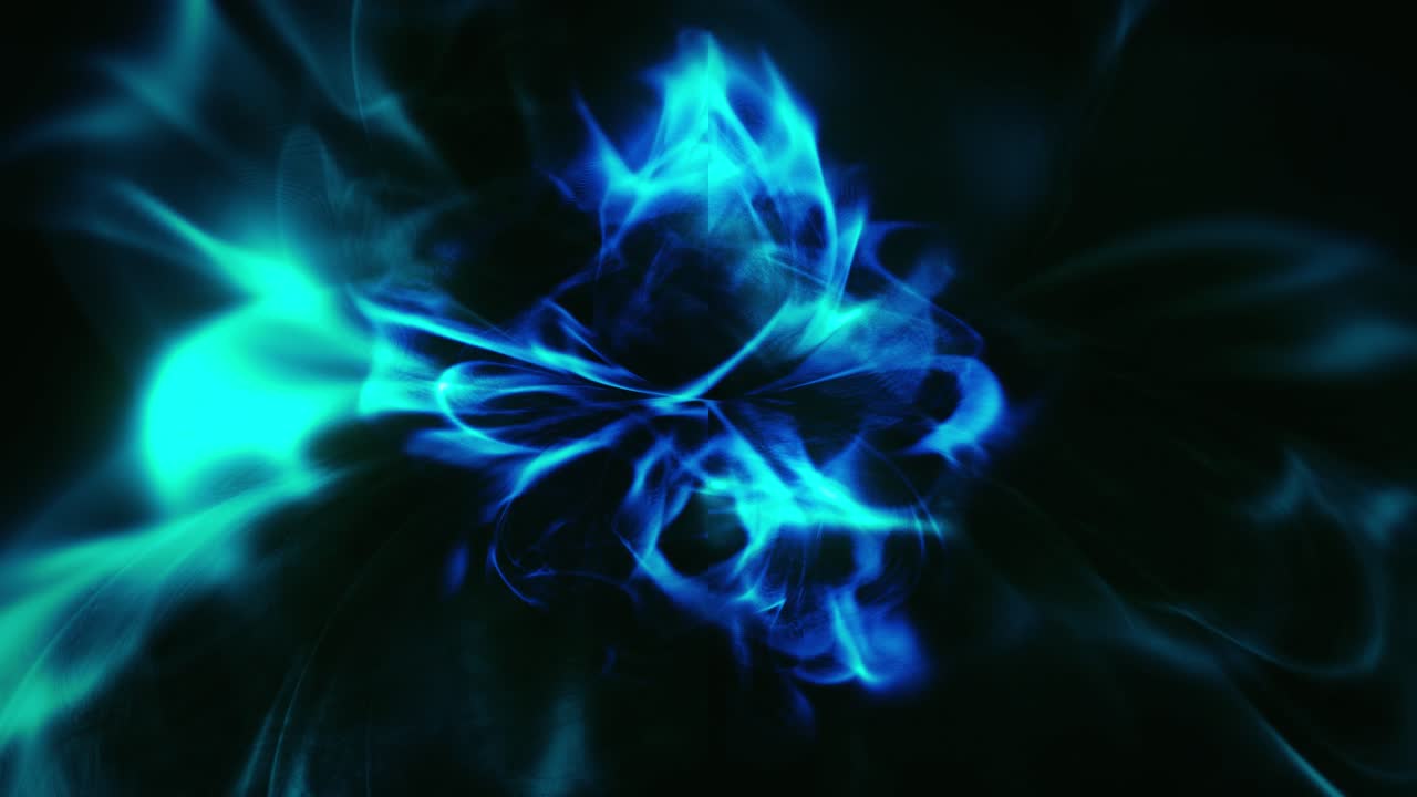 fractal de energía abstracta de brillo azul