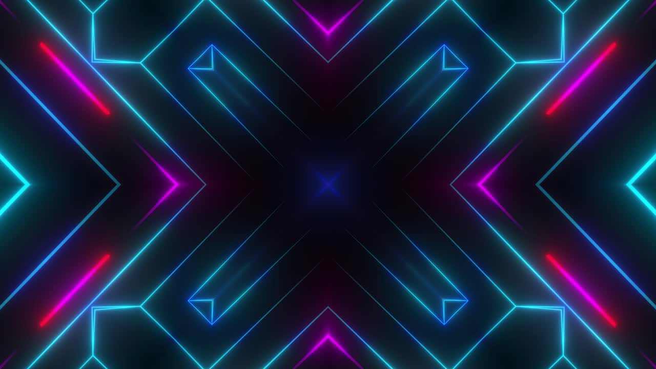 Neon Geometric Abstract Background