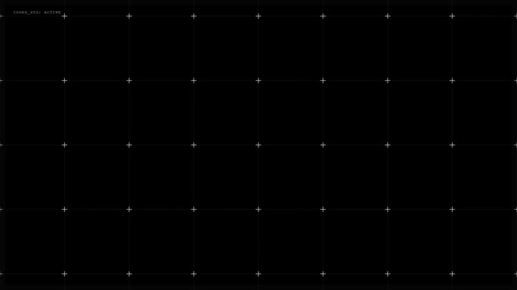 Digital Grid Interface With Coordinate System Overlay