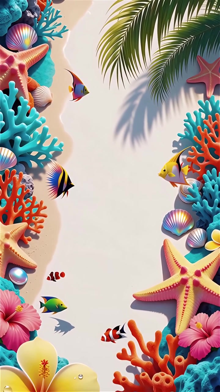 Tropical Summer Background Animation 4K