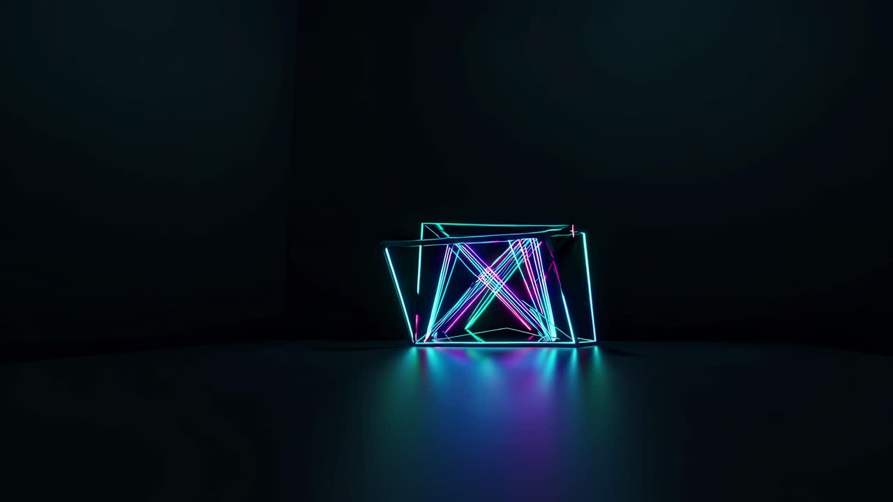 estructura geométrica de neón