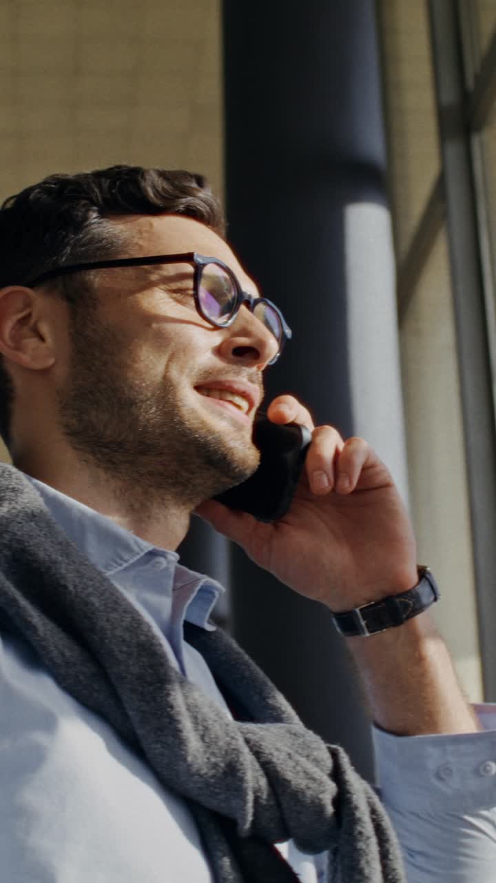Man Talking on Phone, Profile View