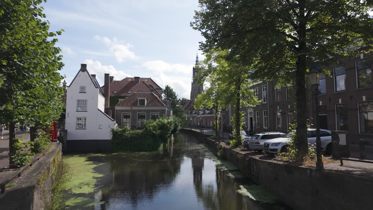 Amersfoort canal view with traditional Dutch architecture and scenic water reflections in Netherlands