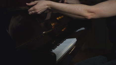 person playing piano