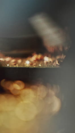 blurred interior display case