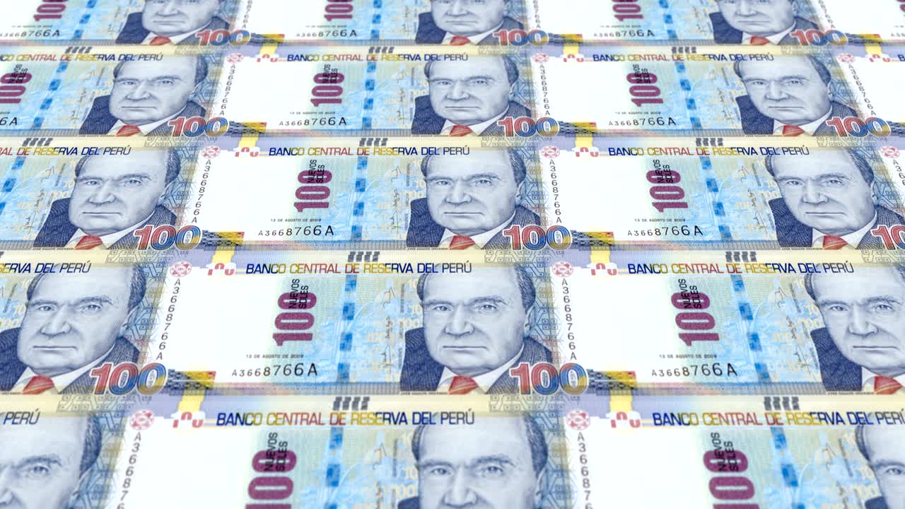 페루의 100 페루 솔의 지폐, 현금, 루프