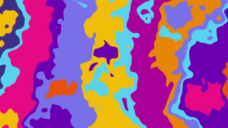 vibrant abstract fluid background with swirling motion in pink, yellow, blue, and purple – dynamic organic shapes creating a psychedelic, multicolored flow for a modern and energetic design