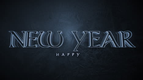 dark monochrome happy new year text on blue gradient 1