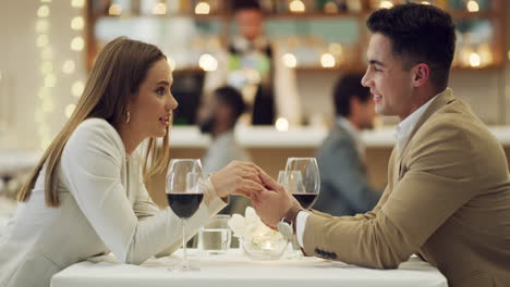 a happy young couple having a romantic date