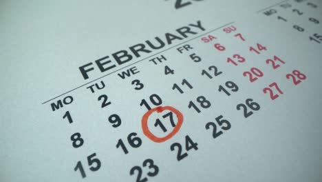 presidents day in the usa. february 17 2022. calendar. american holidays. macro shot with panorama