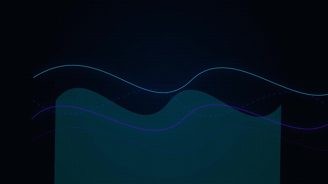 Fondo de gráficos en movimiento con ondas digitales abstractas