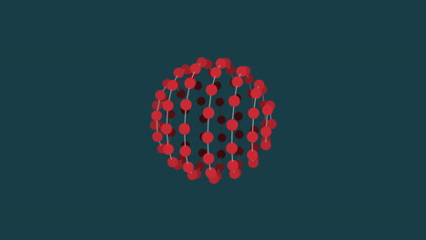 Red-sphere-with-dots-and-lines-on-green-gradient