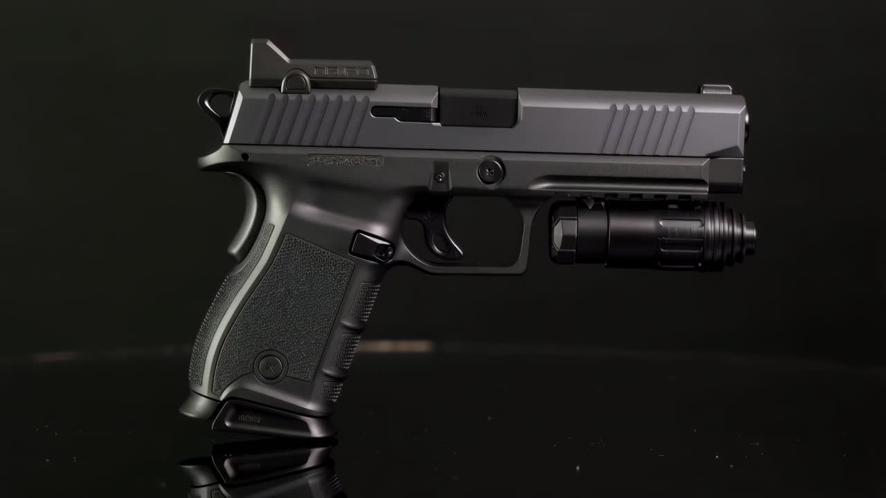 Tactical Handgun with Underbarrel Light