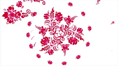 red floral pattern