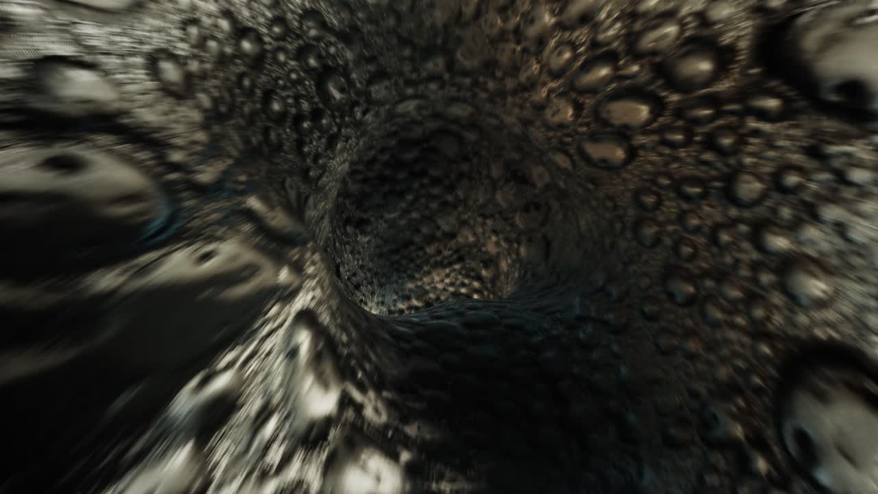 túnel 3d, textura de piel retil, bucle de vj sin costura, fangoso, espeluznante