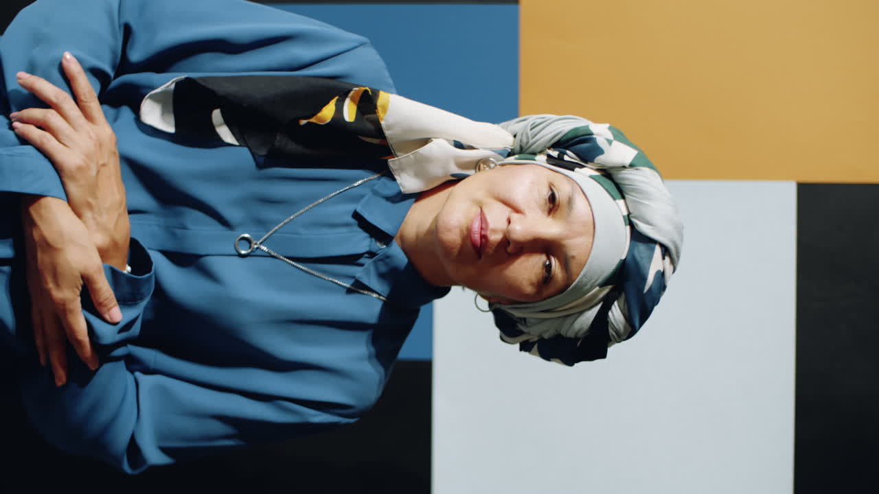 Vertical Portrait of Woman in Turban