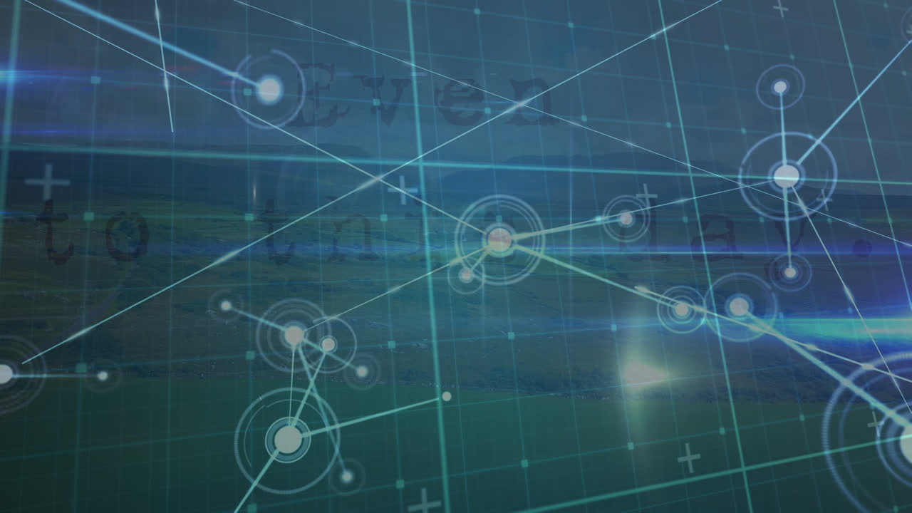 그리드 및 풍경에 대한 연결 네트워크의 애니메이션