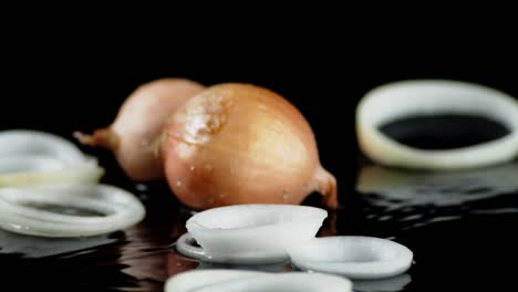 the whole of the onions falling into the water.