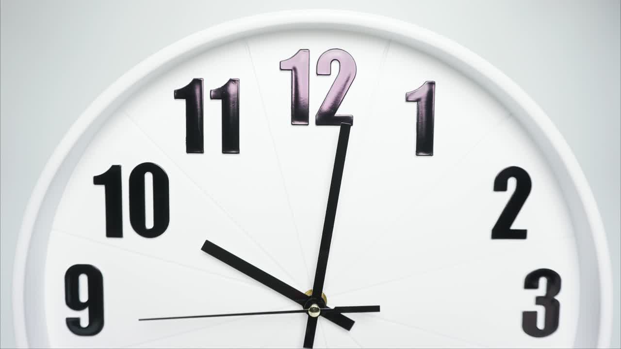 Time Lapse white wall clock.
