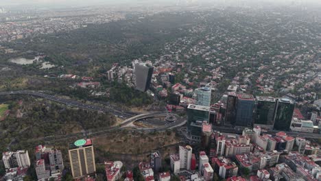 aerial perspective of lomas de chapultepec in mexico city