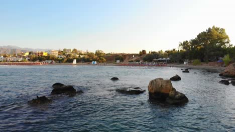 aerial footage of the ocean in crete