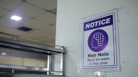 hair net safty notice cooking safe